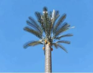 Camuflagem Bionic Palm Tree Aço Monopole Antenna Tower