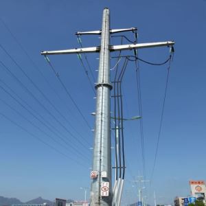 Torre treliça combinada de tubo de aço de auto-suporte para transmissão de energia