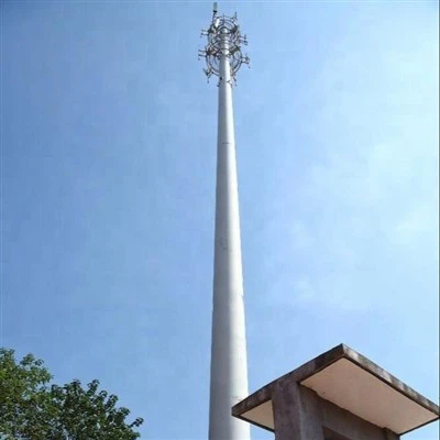 Poste de antena monopolo de aço galvanizado por imersão a quente Torre de telecomunicações wi-fi